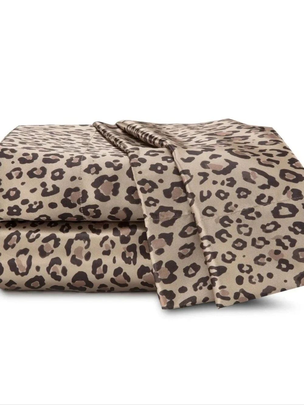 Martex Elegance Satin Pillowcase Set Leopard Print Brown Set